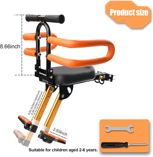 Miniatura 3 de Asiento de Bicicleta para Niños - Montaje Delantero, Asiento de Bicicleta para Niños para Bicicleta de Adulto, Asiento de Bicicleta para Bebé