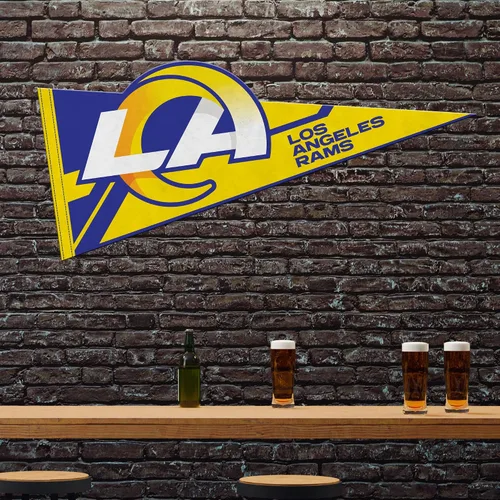 Miniatura 2 de Rico Industries Banderín de fieltro suave con corte en forma de fútbol americano de la NFL - Fácil de colgar - Decoración del hogar
