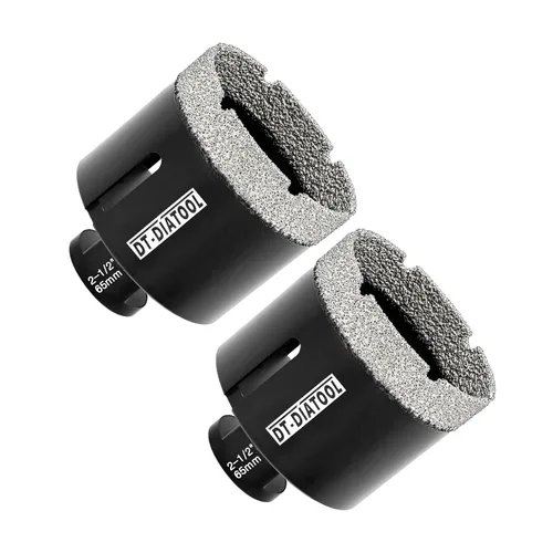 Miniatura 39 de DT-DIATOOL Broca de núcleo de diamante de 1/4 pulgada con hilo 5/8"-11 de vacío soldado para baldosas de porcelana, cerámica, gres, mármol, granito