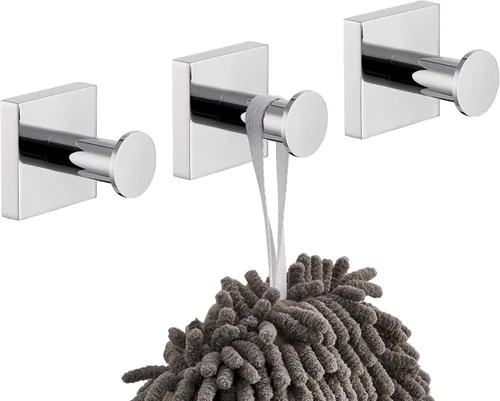 Miniatura 10 de KOKOSIRI Ganchos para Toallas de Baño para Pared de Ducha, Colgadores de Toallas, Ganchos para Bata de Baño para Puerta, Cocina, Armario, Acero Oro