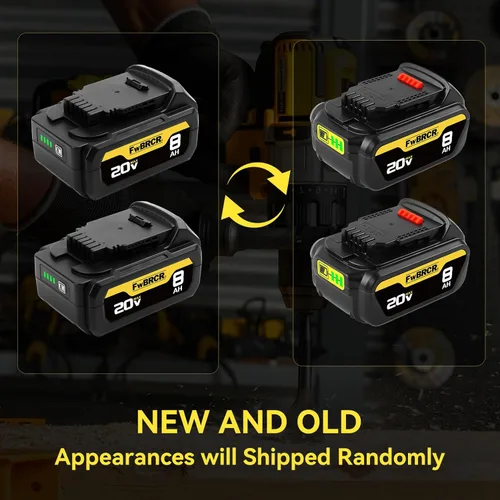 Miniatura 5 de 8.0Ah 20 voltios de repuesto para batería Dewalt 20V Max compatible con baterías Dewalt DCB200 DCB204 DCB206 DCB201 DCB203 DCB181 DCB180 paquete de 2