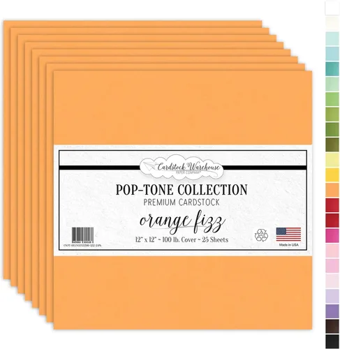 Miniatura 15 de Cardstock Warehouse Pop Tone Banana Split Yellow - 12 x 12 pulgadas - 100 libras / 9.52 oz/m² de papel de cartulina mate premium - 25 hojas