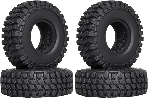 Hobbypark Neumáticos de Goma Blanda SCX24 1.0 Rock Crawler para 1/18 TRX4M Axial SCX24 Gladiator Bronco C10 JLU Deadbolt B17 Betty 1/18 1/24 RC