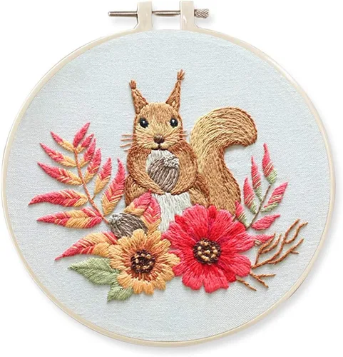 Miniatura 4 de Awesocrafts Kit de bordado, corona de flores, plantas de amor, gama completa de kits de bordado para principiantes y adultos, patrones fáciles