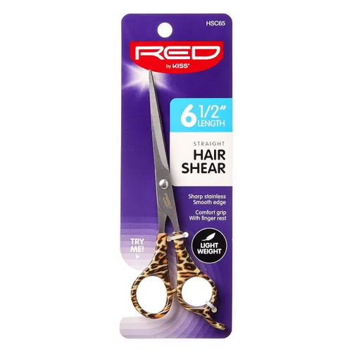 Miniatura 3 de Red by Kiss Tijera de corte de pelo liso, diseño ergonómico, peso ligero (cizalla de pelo, 5.5 pulgadas), no necesita mantenimiento adicional