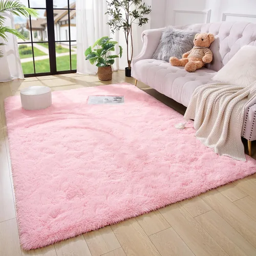 Miniatura 29 de Amearea Alfombra de Área Peluda Esponjosa para Dormitorio de Niños Sala de Estar, Extra Suave y Difusa Alfombras Peludas, Antideslizante, Alfombra