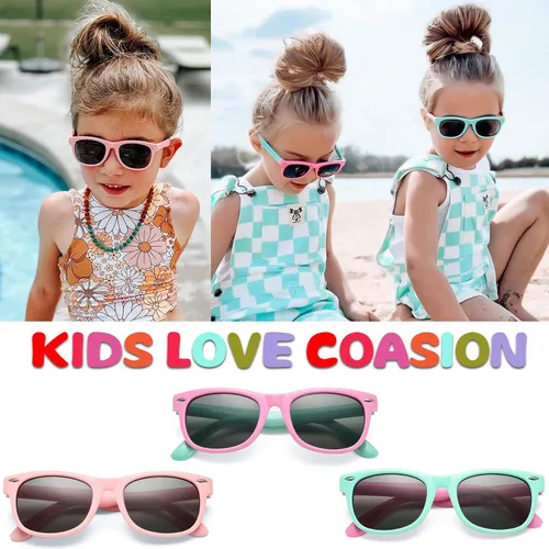 Miniatura 74 de Lentes de sol polarizados de goma elastómero termoplástico (TPEE) flexible, para niñas y niños de 3 a 9 años