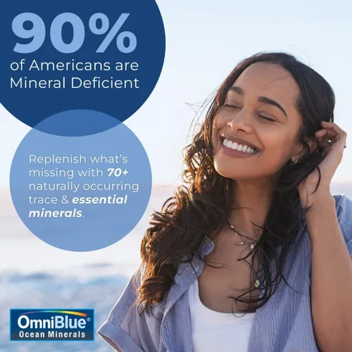 Miniatura 6 de OmniBlue Ocean Minerals - Más de 70 oligoelementos y magnesio líquido - Potasio, cloruro - Bajo en sodio - Apoyo natural para el sueño, digestión