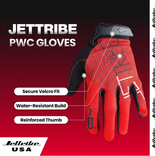 Miniatura 3 de Jettribe Jet Ski PWC Guantes Serie GP-30 Guantes transpirables de dedo completo para hombres, mujeres y jóvenes Agarre mejorado y comodidad