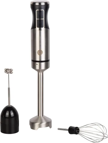 Miniatura 2 de MasterChef Paquete de licuadora de inmersión + tablas de cortar Emulsionante manual de acero inoxidable con accesorios + tabla de cortar de bambú
