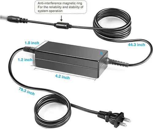 Miniatura 2 de Cargador de CA de 19 V para LG 24ML44B-B 24LM520D-WU 24LM520S-WU 24 pulgadas HD TV Monitores Cable adaptador de fuente de alimentación