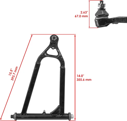 Miniatura 2 de Caltric Brazo A delantero superior derecho compatible con Yamaha Raptor 700 700R Yfm700R 2011 2012 2013 2014