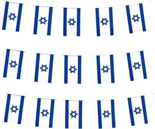 Miniatura 45 de Bandera de Colombia, bandera colombiana, pequeña cadena de banderas de Colombia, mini banderas colombianas, utilizada para fiestas, escuela, eventos