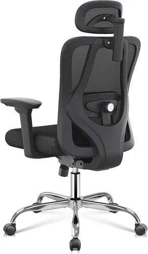 Miniatura 8 de DEVAISE - Silla ergonómica de malla para oficina con reposacabezas 3D ajustable y función de inclinación, silla grande y alta reclinable y cómoda