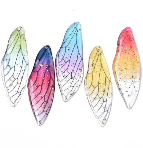 Miniatura 11 de DanLingJewelry 24 dijes de flores de cerezo de resina para mujer, joyería para hacer collares, aretes Colgantes de flores - 24 piezas