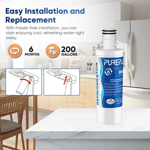 Miniatura 7 de PUREPLUS ADQ747935 Certificado NSF 53&42 Repuesto para LT1000P LT1000 Kenmore Elite 9980 LT1000PC, MDJ64844601 ADQ74793501, LMXS28626S, LFXS26973S