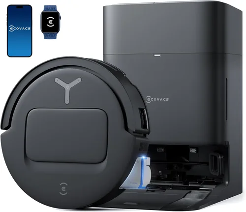 ECOVACS DEEBOT T80 Omni Robot Aspirador y trapeador, succión de 18,000 Pa, fregona con rodillo OZMO con TruEdge, cepillo sin enredos, navegación AI,