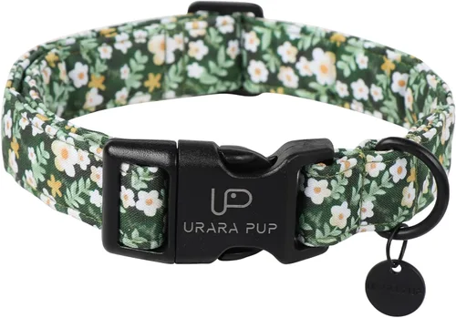 Miniatura 30 de Collar de perro de algodón de dinosaurio con hebilla de metal, collar de regalo para niñas o niños pequeños, medianos y grandes, lindos collares