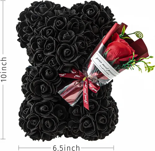 Miniatura 2 de Regalos de oso de rosas para mujer, el mejor regalo para el día de San Valentín, día de la madre, Navidad, cumpleaños, regalo de oso de peluche