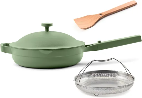 Miniatura 17 de Our Place Always Pan 2.0 - Sartén de cerámica antiadherentes sin toxinas de 10.5 pulgadas, sartén versátil, sartén, mango de acero inoxidable, apto