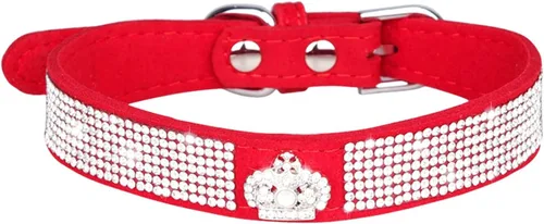 Miniatura 39 de Lindo collar para perro con diamantes de imitación brillantes, elegante collar de cristal diamante con purpurina bonita joya suave collares
