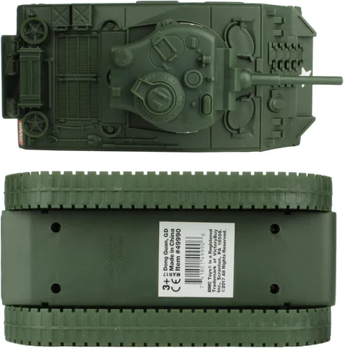 Miniatura 3 de BMC WW2 Sherman M4 Tank - Vehículo militar 1:32 verde oscuro para hombres de plástico del ejército