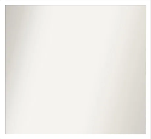 Miniatura 677 de Amanti Art Espejo de baño blanco para sobre el fregadero, 32 x 45 pulgadas, espejo de tocador rectangular blanco esbelto, marco de madera moderno