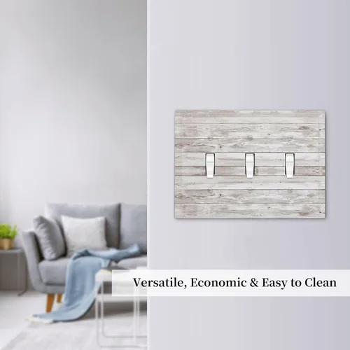 Miniatura 844 de Placa Decorativa de Pared de Granja Rústica con Cuerno de Madera para Puerta de Granero 1 Banda Duplex Cubiertas de Toma Eléctrica Soltera
