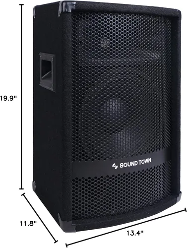 Miniatura 4 de Sound Town Altavoces pasivos DJ/PA de 10" y 400 vatios con controladores de compresión para sonido en vivo, karaoke, bar, iglesia (METIS-110)