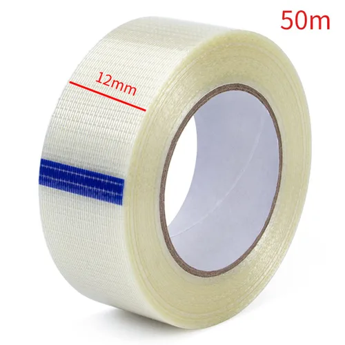Miniatura 3 de Cinta de filamento de fibra Cinta transparente 12mmx50m Cinta reforzada Cinta de embalaje Cinta Rejilla