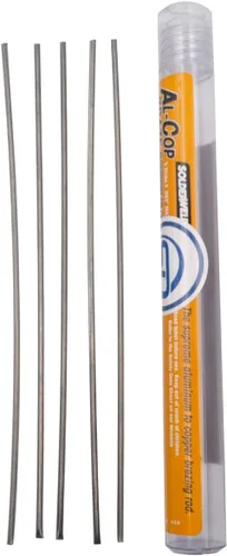 Supplying Demand SW-ALCU5.5 Paquete de 5 varillas de aluminio a cobre o latón Varillas de soldadura de 8 pulgadas Electrodoméstico Refrigeración HVAC