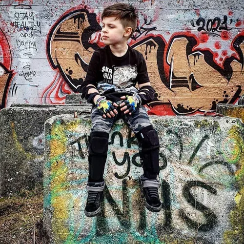 Miniatura 6 de Rodilleras y coderas para niños de estilo suave con guantes de bicicleta, equipo flexible resistente a los impactos para edades de 2 a 11 años