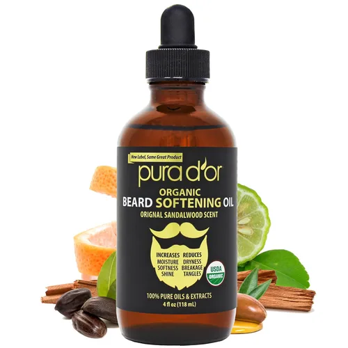 Miniatura 7 de PURA D'OR Aceite de barba espesante de 4 onzas – Mezcla hidratante con romero, biotina y aceite de ricino – Aumenta la humedad, el grosor