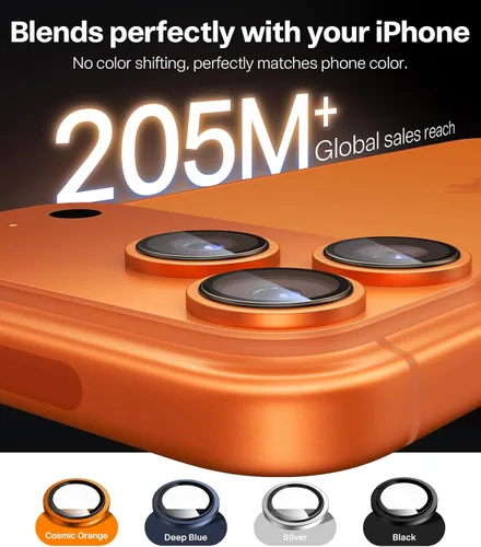 Miniatura 4 de TORRAS 3 años de durabilidad definitiva para iPhone 17 Pro Max/17 Pro protector de lente de cámara - Ajuste invisible 1:1 y ultra claridad, vidrio