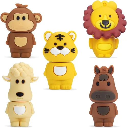 Miniatura 19 de BorlterClamp - Memoria USB de 16 GB, paquete de 5 unidades con bonito patrón de instrumentos musicales, regalo de unidad USB para estudiantes