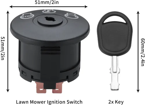 Miniatura 5 de Interruptor de encendido para cortacésped, 3 posiciones, 925-04228 para Cub Cad et Craftsman Troy Bilt MTD, interruptor de llave de cortacésped