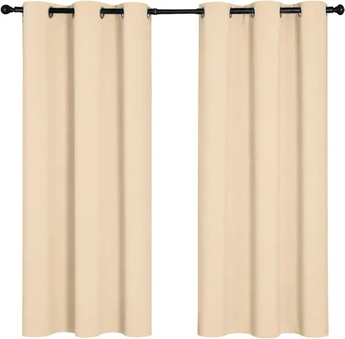Miniatura 14 de Cortinas opacas para oscurecer la habitación, con aislamiento térmico, cortinas opacas con ojales para puertas y ventanas de poliéster