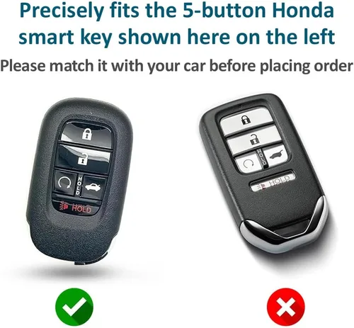 Miniatura 2 de Autobase Funda de silicona para llavero Honda Civic Accord HR-V CR-V Pilot Sport SI EX EX-L Touring 2022 2023 2024 2025 2026 Funda de protección