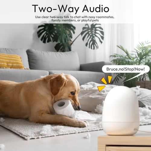 Miniatura 7 de Rraycom - Cámara interior 5G y 2.4G, cámara de seguridad de 2K con inclinación panorámica para monitor de bebé con detección de llanto, cámara