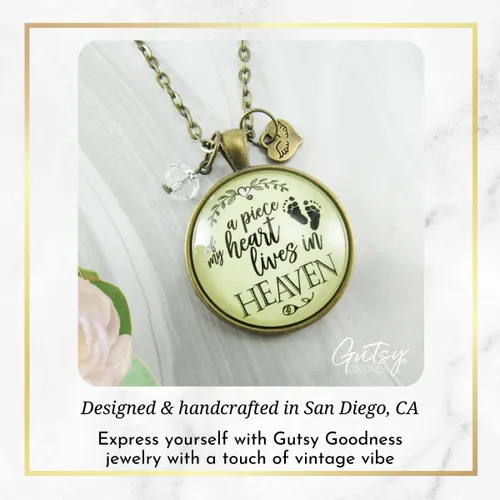 Miniatura 10 de Gutsy Goodness Miscarriage Necklace Comforting Sentimental Handmade Jewelry For Mom - Pendant, Message Card, Keepsake Gift Box