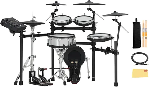 Miniatura 9 de Roland TD313 V-Drums Kit de batería electrónica Bundle con trono de batería, cable de audio, baquetas, bolsa para baquetas y paño de pulido