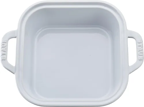 Miniatura 6 de STAUB Juego de 4 sartenes de cerámica para hornear, cacerola con tapa, sartén para brownies, color blanco