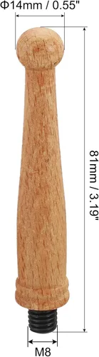 Miniatura 2 de PATIKIL Mango de sello de cera solamente, mango de madera de repuesto para sello de invitación de boda, tarjeta de invitación de boda, sobre