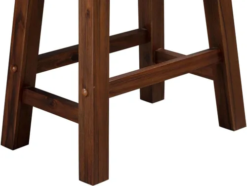 Miniatura 9 de Boraam Sonoma Taburete Alto Tipo Silla de Montar sin Respaldo para Comedor - Castaño con Acabado Cepillado - Juego de 2