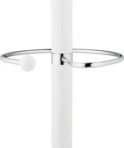Miniatura 8 de Relaxdays Perchero con paraguas, alto x profundo: 69.5 x 14.4 in, 16 ganchos para ropa, colgador de suelo, V. Colores, 80% acero, negro, plata, 69.5