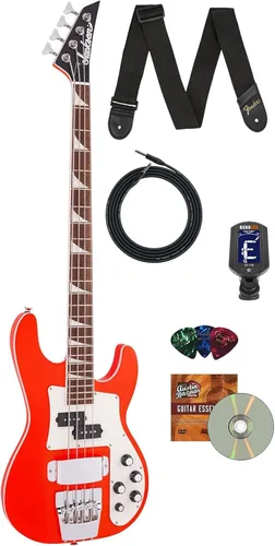 Miniatura 16 de Jackson Concert Bass CBXNT DX IV Guitarra Bajo - Paquete Negro Brillante con Cable, Correa de Guitarra, Afinador, Púas y DVD Instructivo de Austin