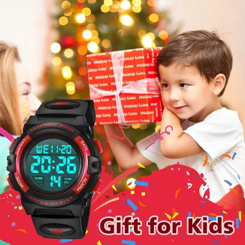 Miniatura 3 de Reloj analógico para niños reloj para niños de 6 a 15 años reloj digital para deportes al aire libre multifuncional con cronógrafo LED 50 M
