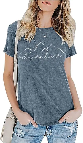Miniatura 2 de Camiseta deportiva sin mangas para mujer, diseño de aventura de montaña, senderismo, campamento, divertida camiseta deportiva