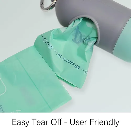 Miniatura 5 de Home Bolsas compostables para excrementos de perro, bolsas de basura de perros a base de plantas, extragruesas y a prueba de fugas, bolsas planas