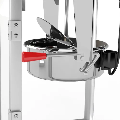 Miniatura 3 de Máquina comercial de palomitas de maíz de 12 onzas, máquina de palomitas de maíz de acero inoxidable con vidrio templado y plataforma de Rojo